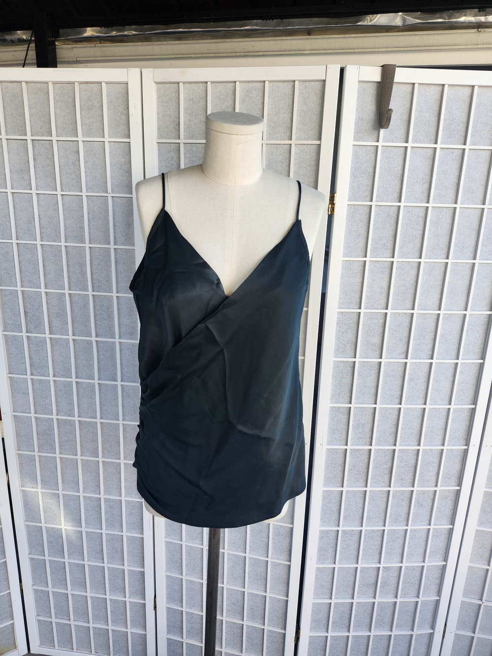 Zara Dark Teal Satin Camisole